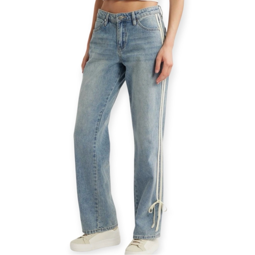 Ptcl Side Stripe Wide-Leg Jeans | 31